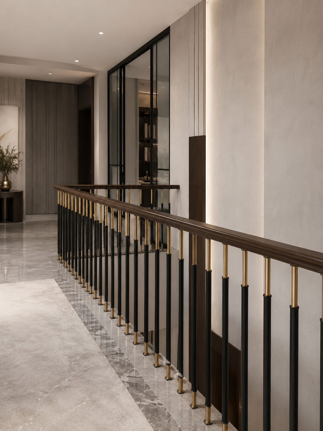 Roundline Black & Gold PVD Balustrade