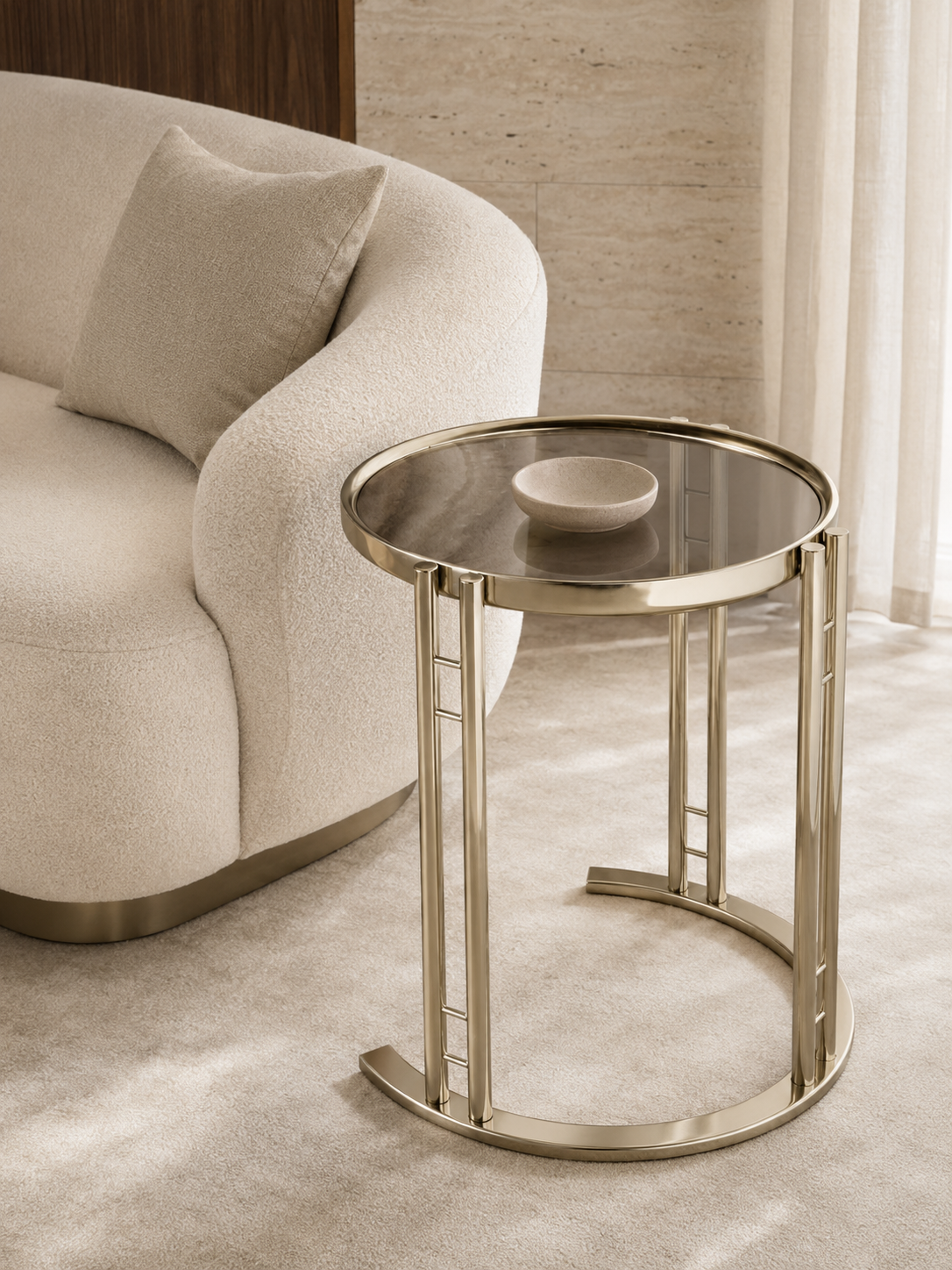 Lattice Ring Mirror Corner Table