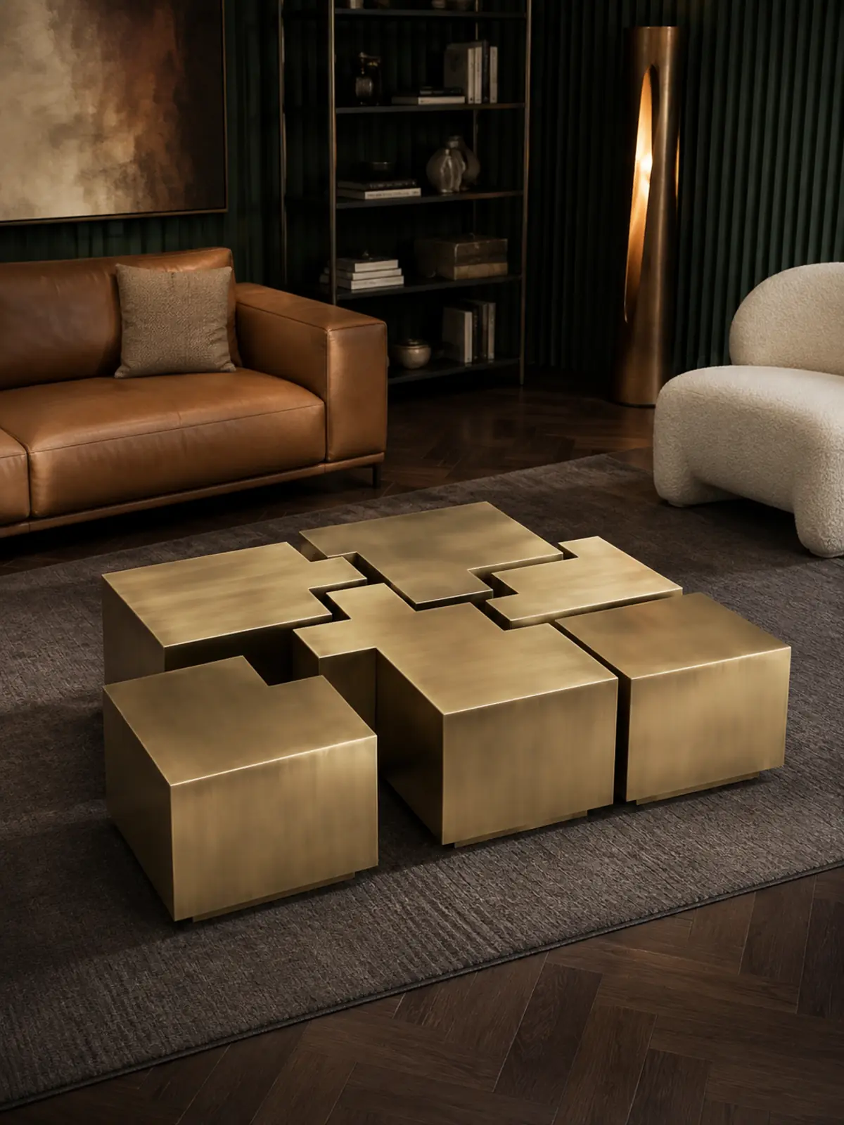 Tessera Grid Modular Metal Coffee Table